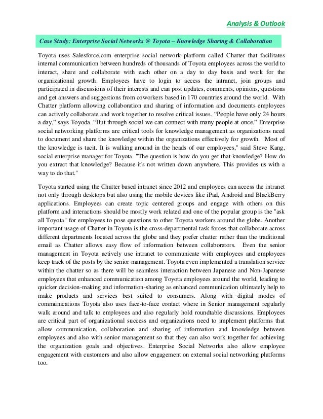 Social Knowledge Case Study